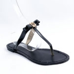 Dej Black Thong Slippers