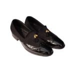 AmySue Tassel Suede Patent Brogues (Black)