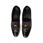 AmySue Tassel Suede Patent Brogues (Black) - Image 2