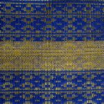 Full Design Aso-oke Fabric (Blue and Yellow Gold)