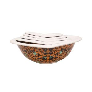 Mustard Ankara Heart Shaped Bowls, Set of 5