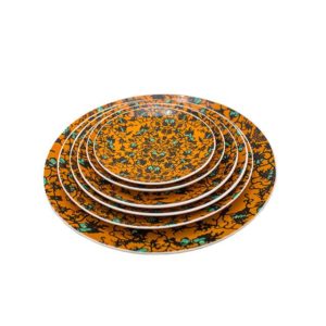 Mustard Ankara Plates, Set of 6