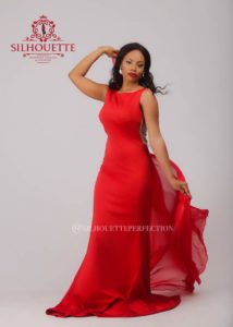 Fitted Red Evening Gown