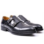 Dej Black CapToe Double Monk