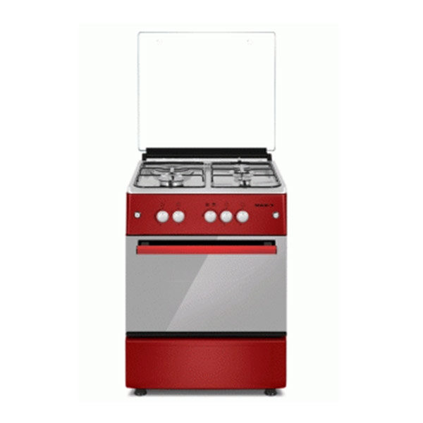 Gas Cooker 60*60 (3+1) INOX RED - Image 1