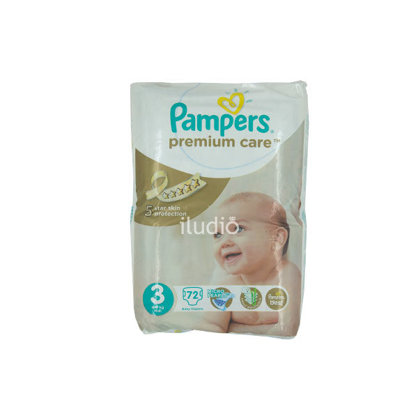 pamppc3-72 Premium Care Diapers, Size 3, 72 count - Image 1