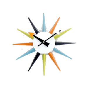 Multicoloured Sunburst Wall Clock CM1352