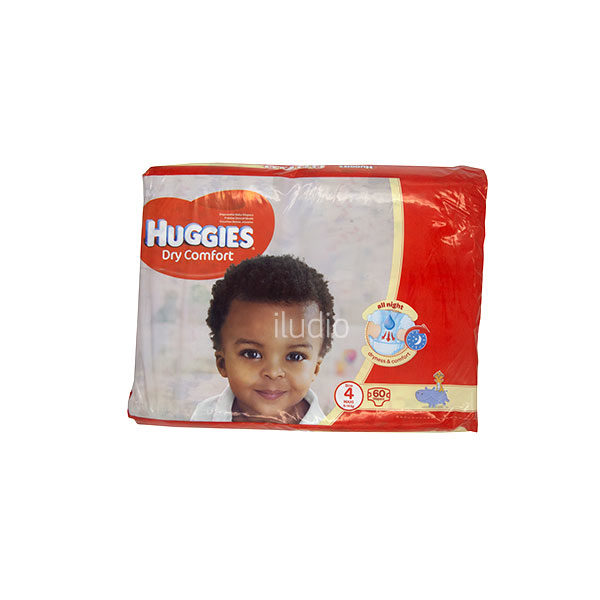 hugg4-60 Dry Comfort Diapers, Size 4, 60 count - Image 1