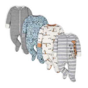 Baby Boys' Sleep N' Plays - Jungle Blue, 4-Pack - 6-9 Months