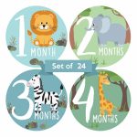 Animals Milestone Stickers, Set of 24