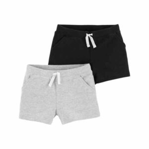 2-Pack French Terry Shorts - 12-18 Months